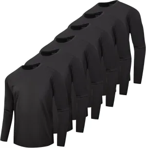 1/3 /6 Pack Men’s Long Sleeve T Shirts,Running Sun Protection UPF 50  Shirts Quick-Dry Lightweight Workout T-Shirts