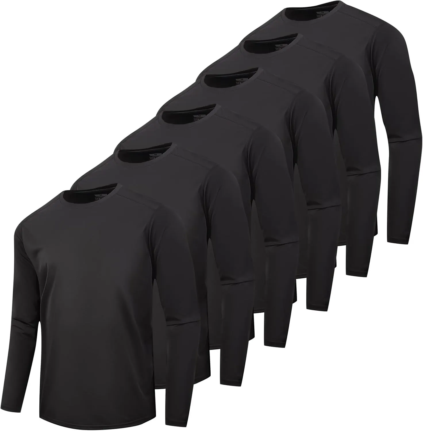 1/3 /6 Pack Men’s Long Sleeve T Shirts,Running Sun Protection UPF 50  Shirts Quick-Dry Lightweight Workout T-Shirts