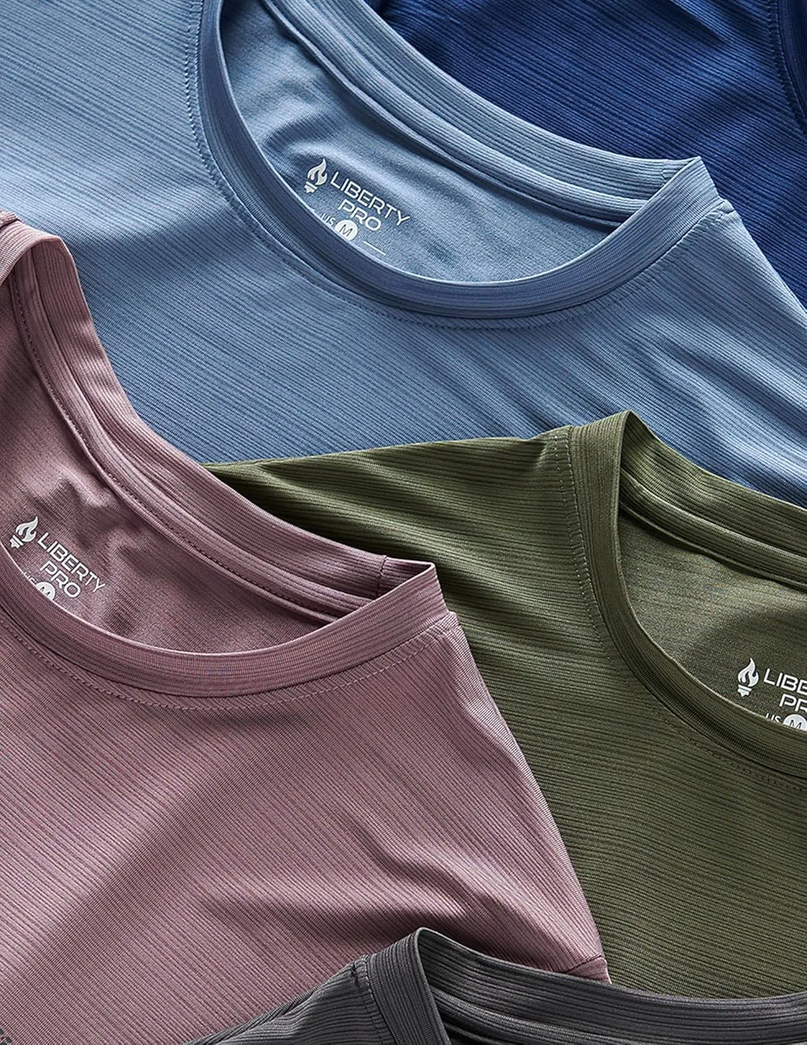5 Pack Men’s Active Quick Dry Crew Neck T Shirts | Athletic Running Gym Workout Short Sleeve Tee Tops Bulk