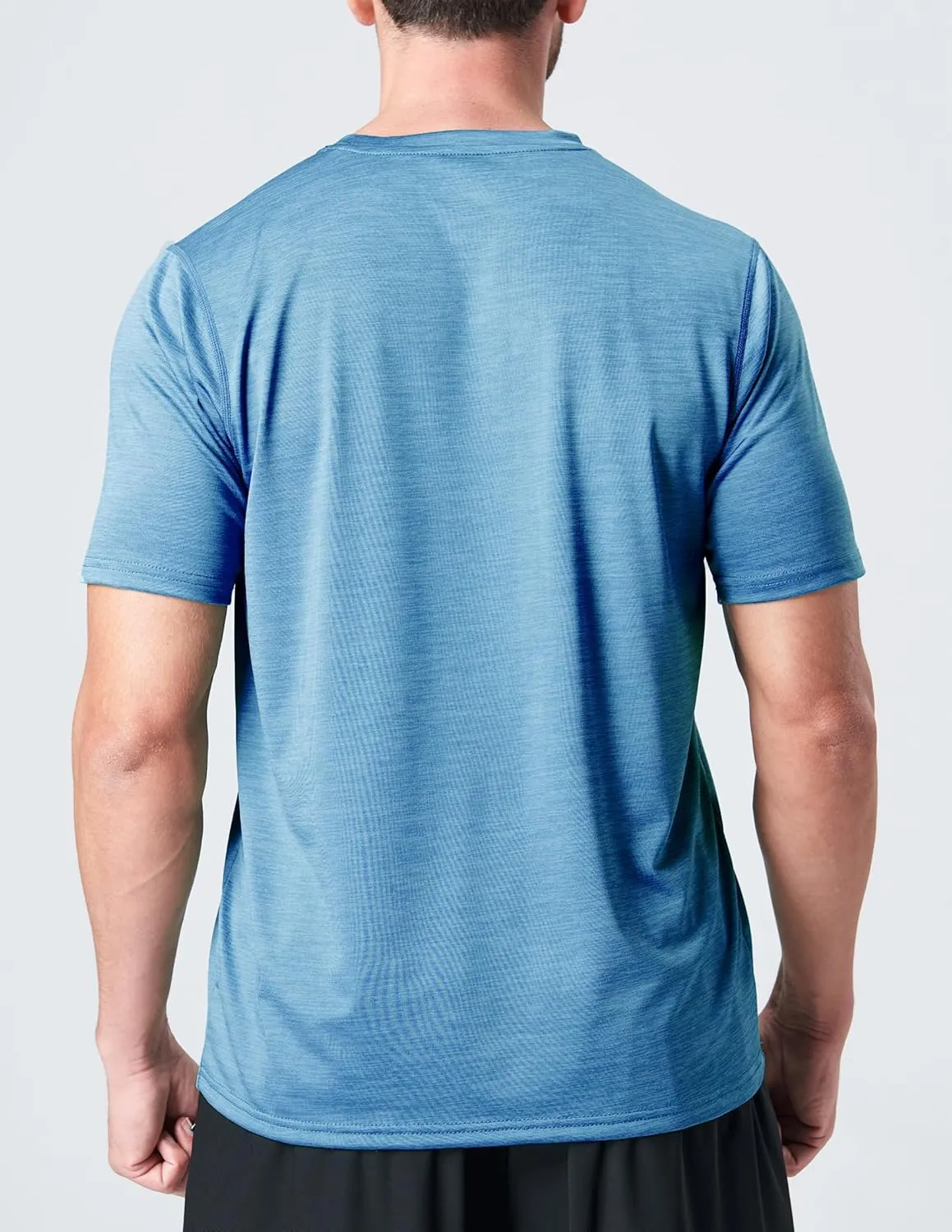 5 Pack Men’s Active Quick Dry Crew Neck T Shirts | Athletic Running Gym Workout Short Sleeve Tee Tops Bulk