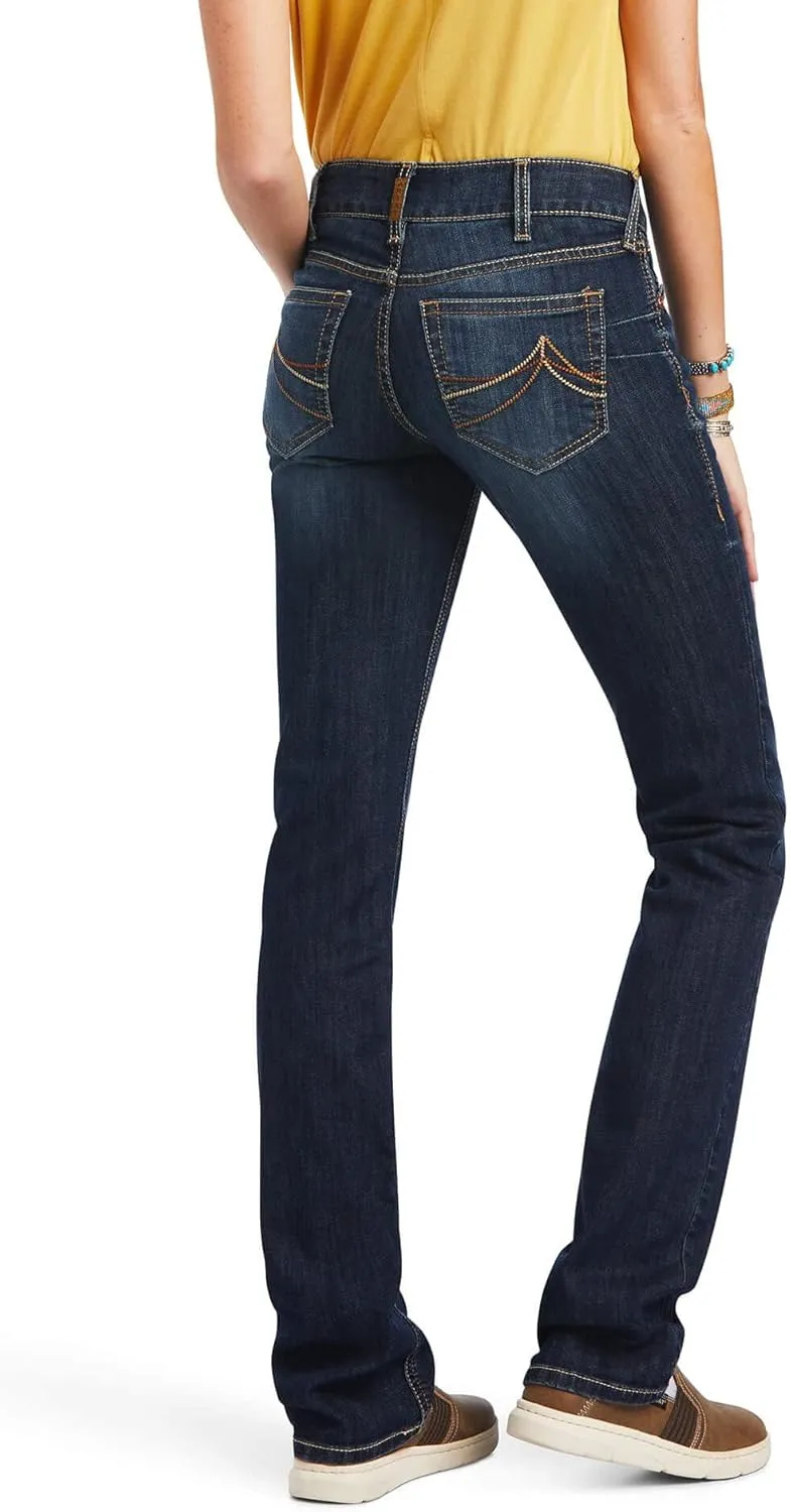 ARIAT Women's R.e.a.l. Mid Rise Octavia Straight Jean