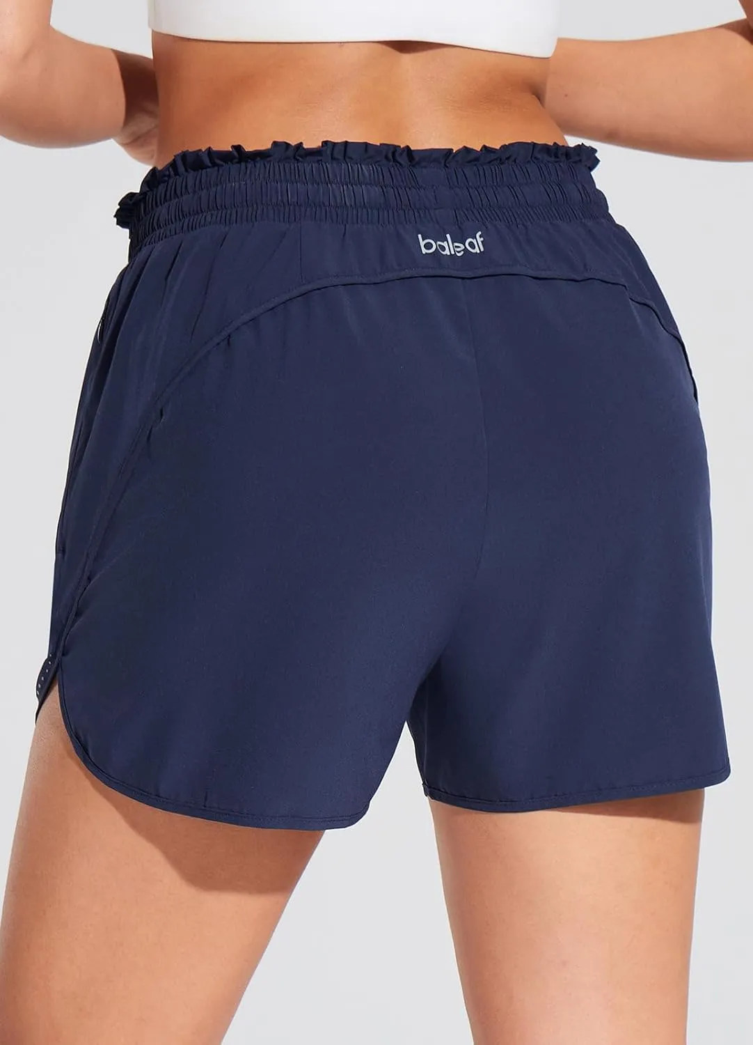 baleaf Women's 4" Running Athletic Shorts Zipper Pockets Quick Dry Lightweight Shorts with Liner Workout Gym Sports Summer