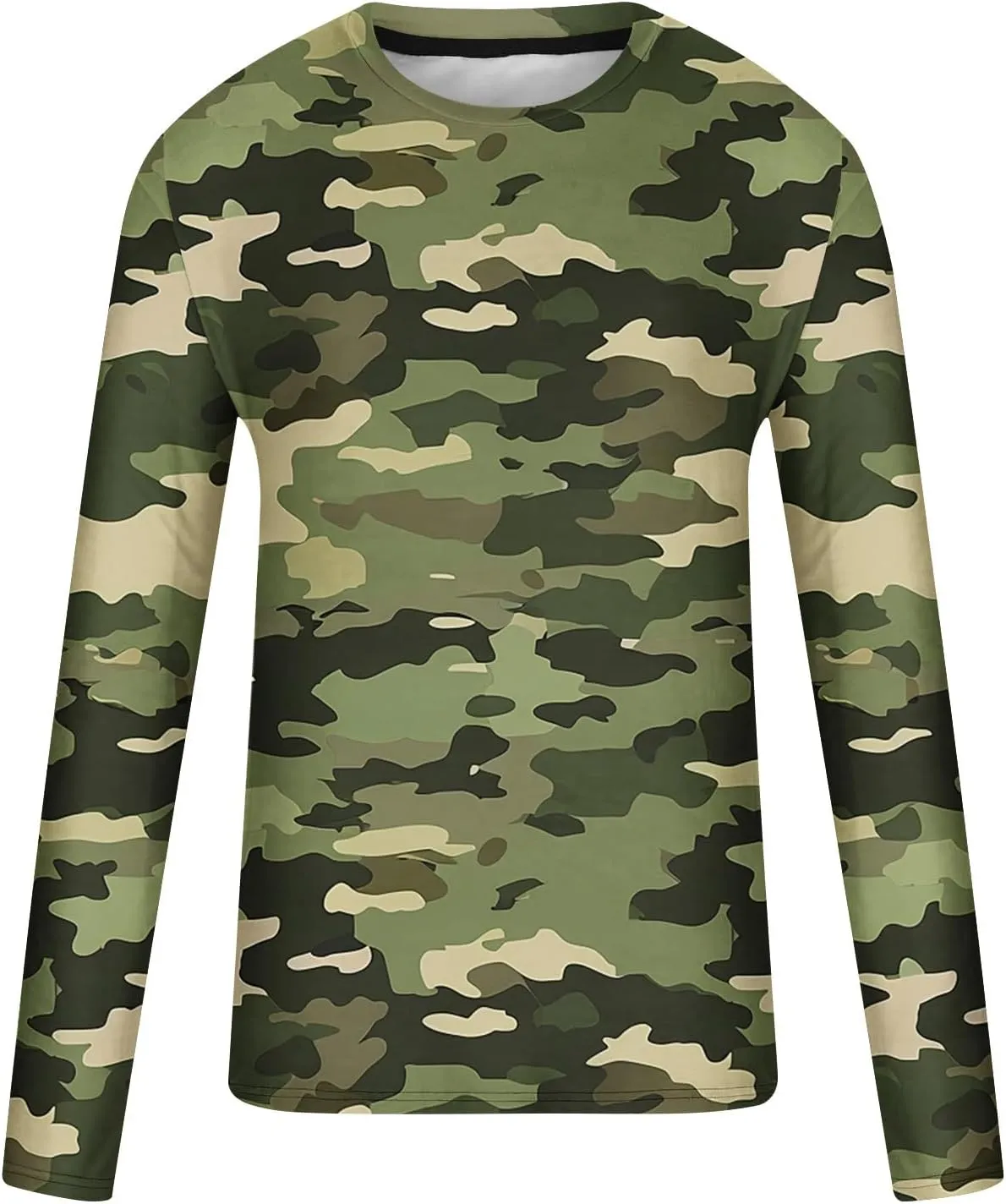 Big and Tall Shirts for Men Long Sleeve Camouflage Print Graphic Pullover Tops Camo Gym Workout Crewneck Sweatshirts