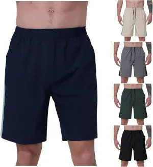 Binmer Men's Athletic Running Shorts Quick Dry Gym Workout Short Pants Casual Drawstring Elastic Waist Shorts for Running