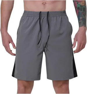 Binmer Men's Athletic Running Shorts Quick Dry Gym Workout Short Pants Casual Drawstring Elastic Waist Shorts for Running