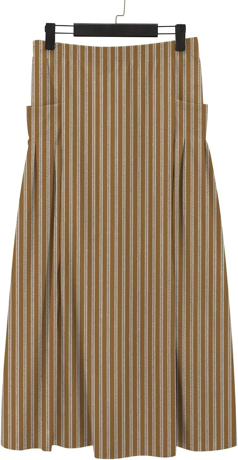 Boho Floral Maxi Skirts Women Elastic High Waist Tiered Pleated Flowy Long Summer Casual Beach Skirt