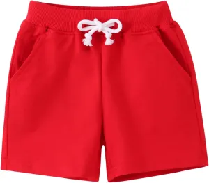 Boys Athletic Running Shorts Basketball Performance Short Kids Quick Dry Active Gym Sports Soccer Shorts with Pockets