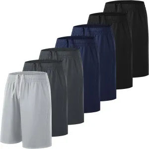Boys Athletic Shorts Elastic Basketball Shorts Quick Dry Youth Shorts Sports Soccer Shorts for Boys with Pockets
