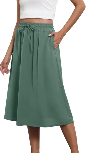 Casual Summer Boho Maxi Skirts for Women High Waist Floral Print Tiered Ruffle Flowy Elastic Waist Beach Long Skirt