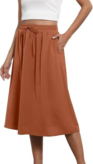 Casual Summer Boho Maxi Skirts for Women High Waist Floral Print Tiered Ruffle Flowy Elastic Waist Beach Long Skirt