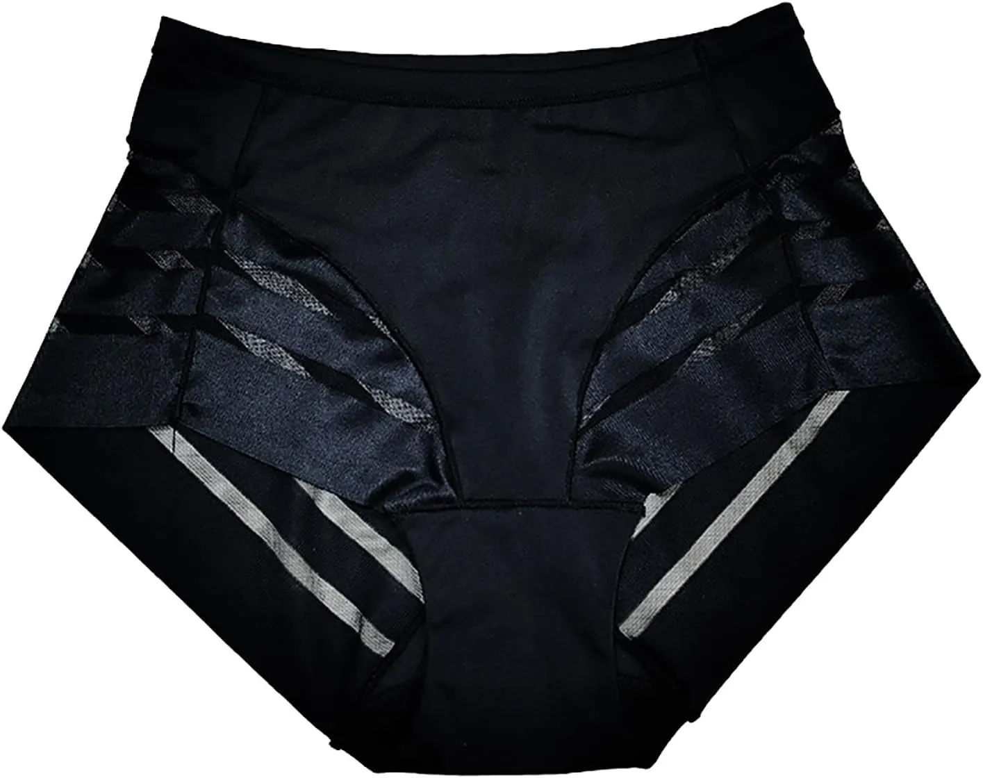Comfy Ice Silk Underwear for Women Mesh High Waisted Briefs Sexy Panties Breathable Butt Lifting Underpants