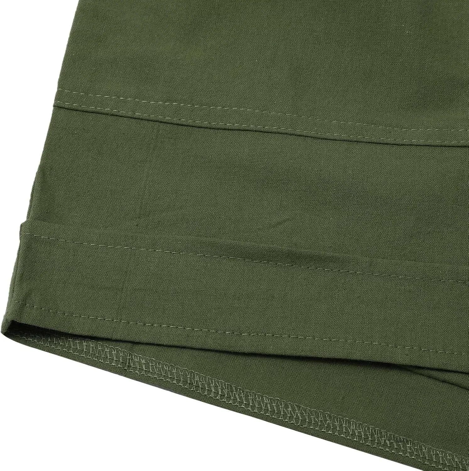 Cotton Linen Shorts for Women 2023 Loose Plain Summer Shorts Folded Hem Drawstring Elastic Waist Shorts with Pockets