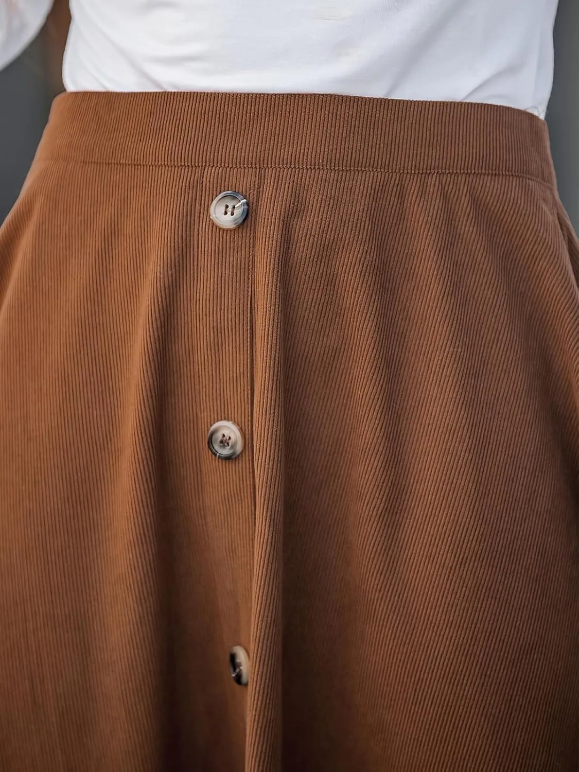 CUPSHE Women Skirts High Waist Button-Front Skirt Holiday Midi Skirt Short Skirts