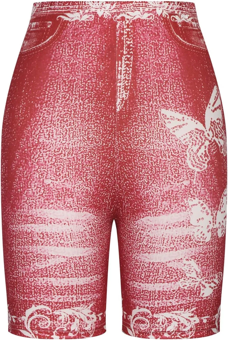 Denim Shorts for Women Mid Rise Ripped Jean Shorts Stretchy Folded Hem Hot Short Jeans Lounge Athletic Shorts
