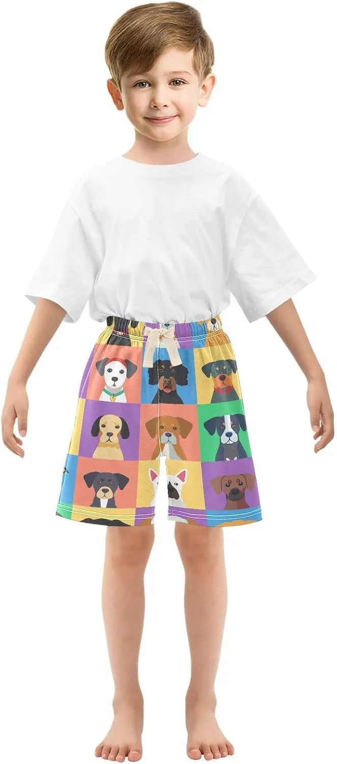DOMIKING Baby Boy Shorts Toddler Cotton Shorts Elastic Waist Kid's Athletic Shorts 2T-5T