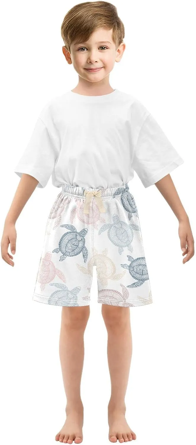 DOMIKING Baby Boy Shorts Toddler Cotton Shorts Elastic Waist Kid's Athletic Shorts 2T-5T