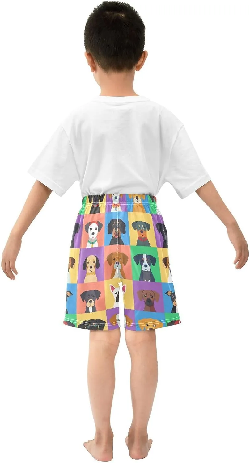 DOMIKING Baby Boy Shorts Toddler Cotton Shorts Elastic Waist Kid's Athletic Shorts 2T-5T