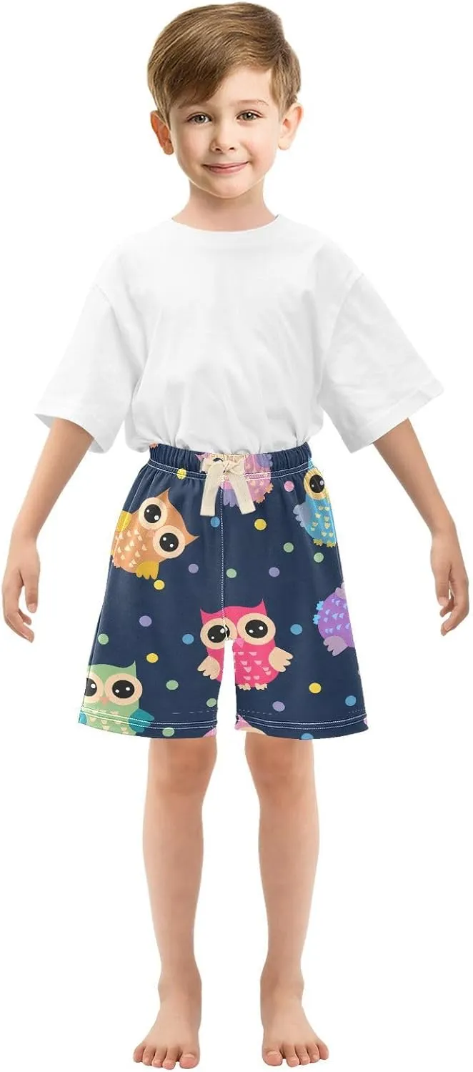 DOMIKING Baby Boy Shorts Toddler Cotton Shorts Elastic Waist Kid's Athletic Shorts 2T-5T