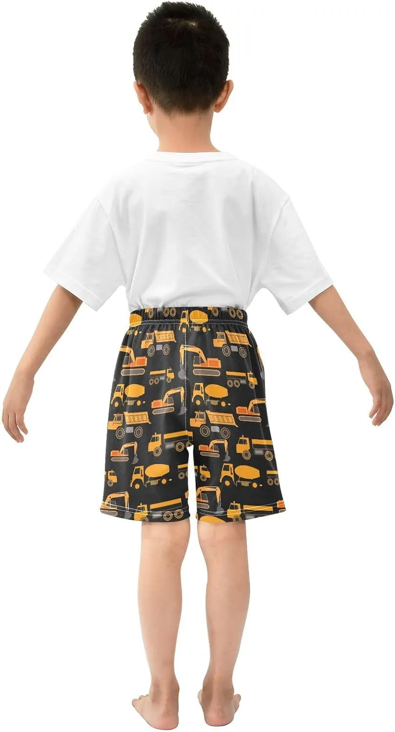 DOMIKING Baby Boy Shorts Toddler Cotton Shorts Elastic Waist Kid's Athletic Shorts 2T-5T