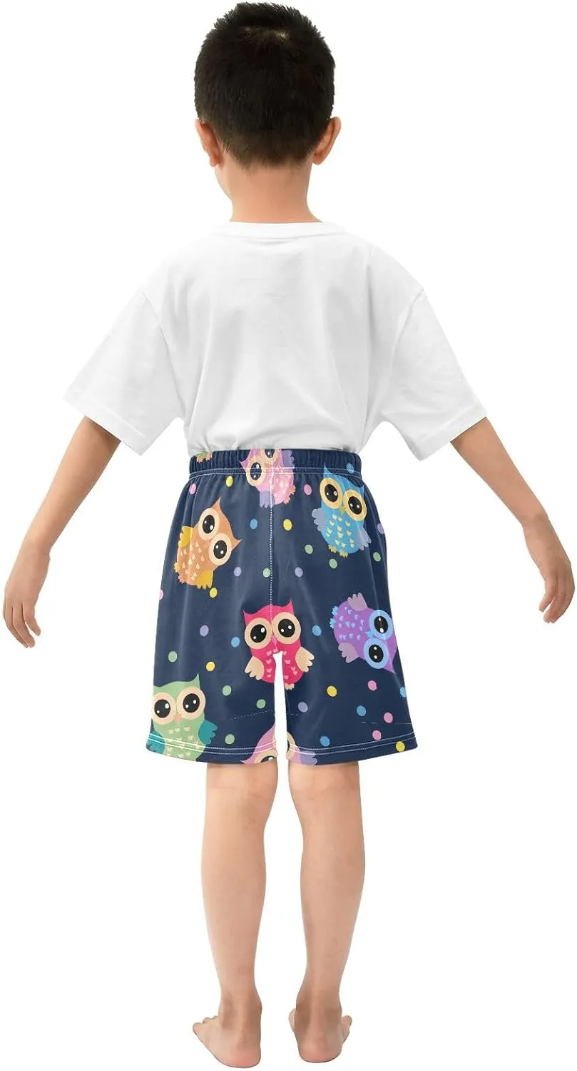 DOMIKING Baby Boy Shorts Toddler Cotton Shorts Elastic Waist Kid's Athletic Shorts 2T-5T