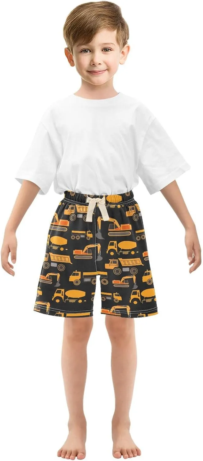 DOMIKING Baby Boy Shorts Toddler Cotton Shorts Elastic Waist Kid's Athletic Shorts 2T-5T