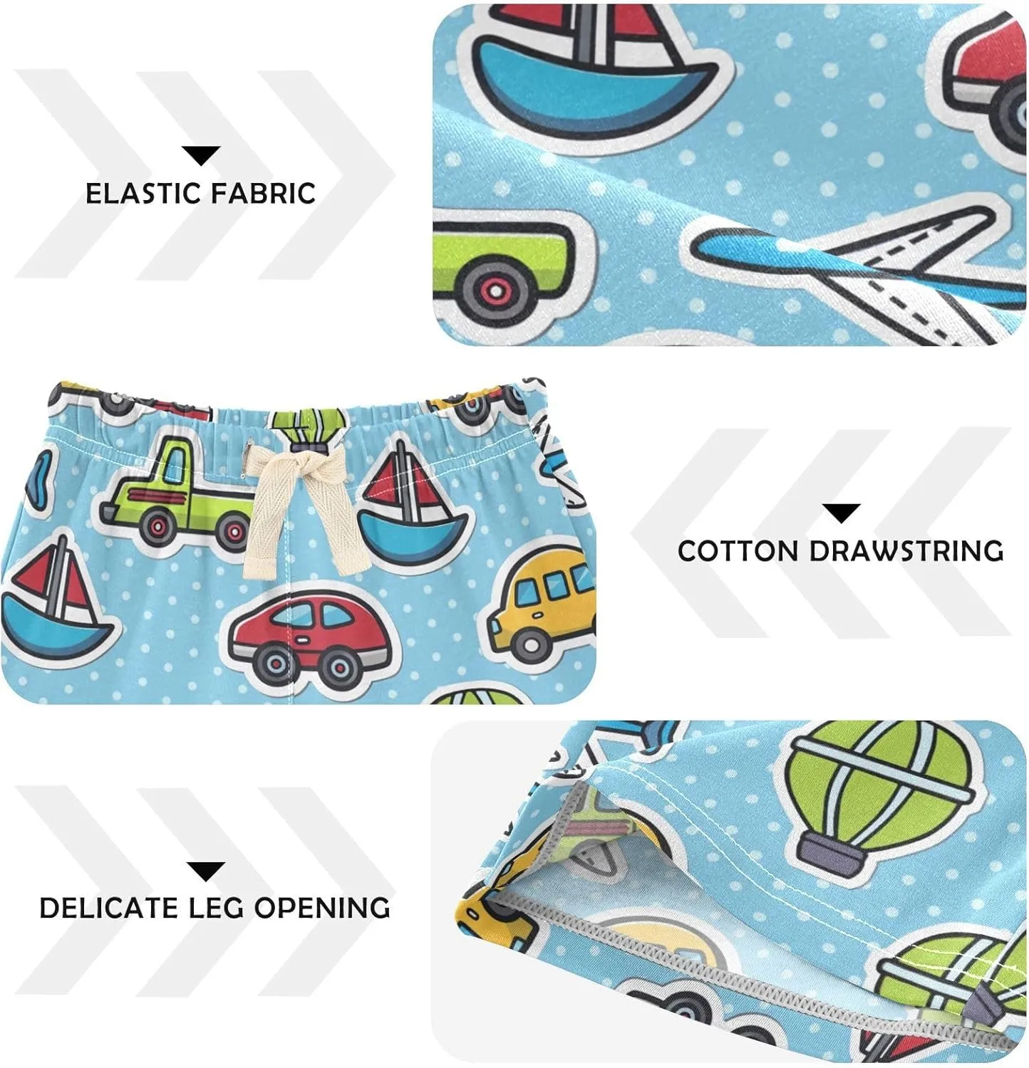 DOMIKING Baby Boy Shorts Toddler Cotton Shorts Elastic Waist Kid's Athletic Shorts 2T-5T