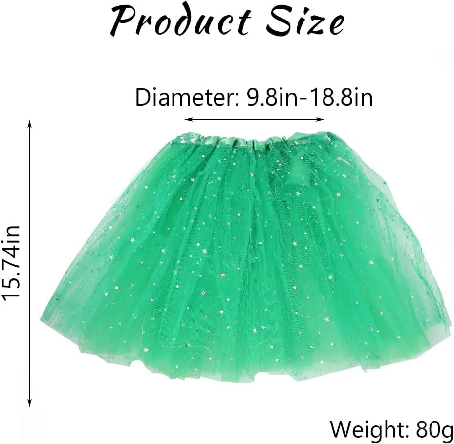 DRESBE Light Up Tutu Skirt Glow Party Tutus Neon LED Tulle Tutu for Women