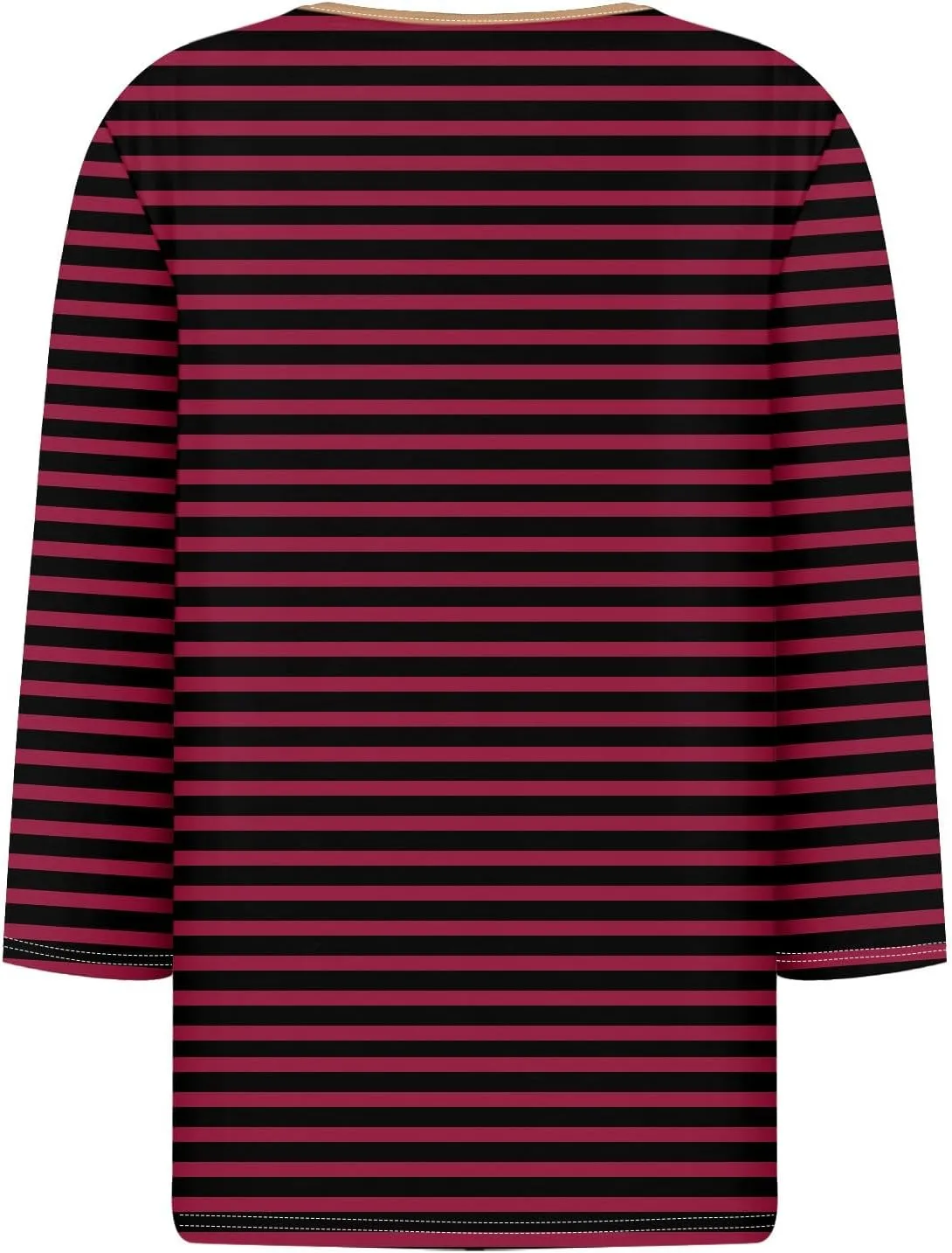 DuDubaby Summer Blouses for Women 2024 V Neck Button Shirts Fashion Striped Print Tunic Casual Relaxed Fit T Shirts