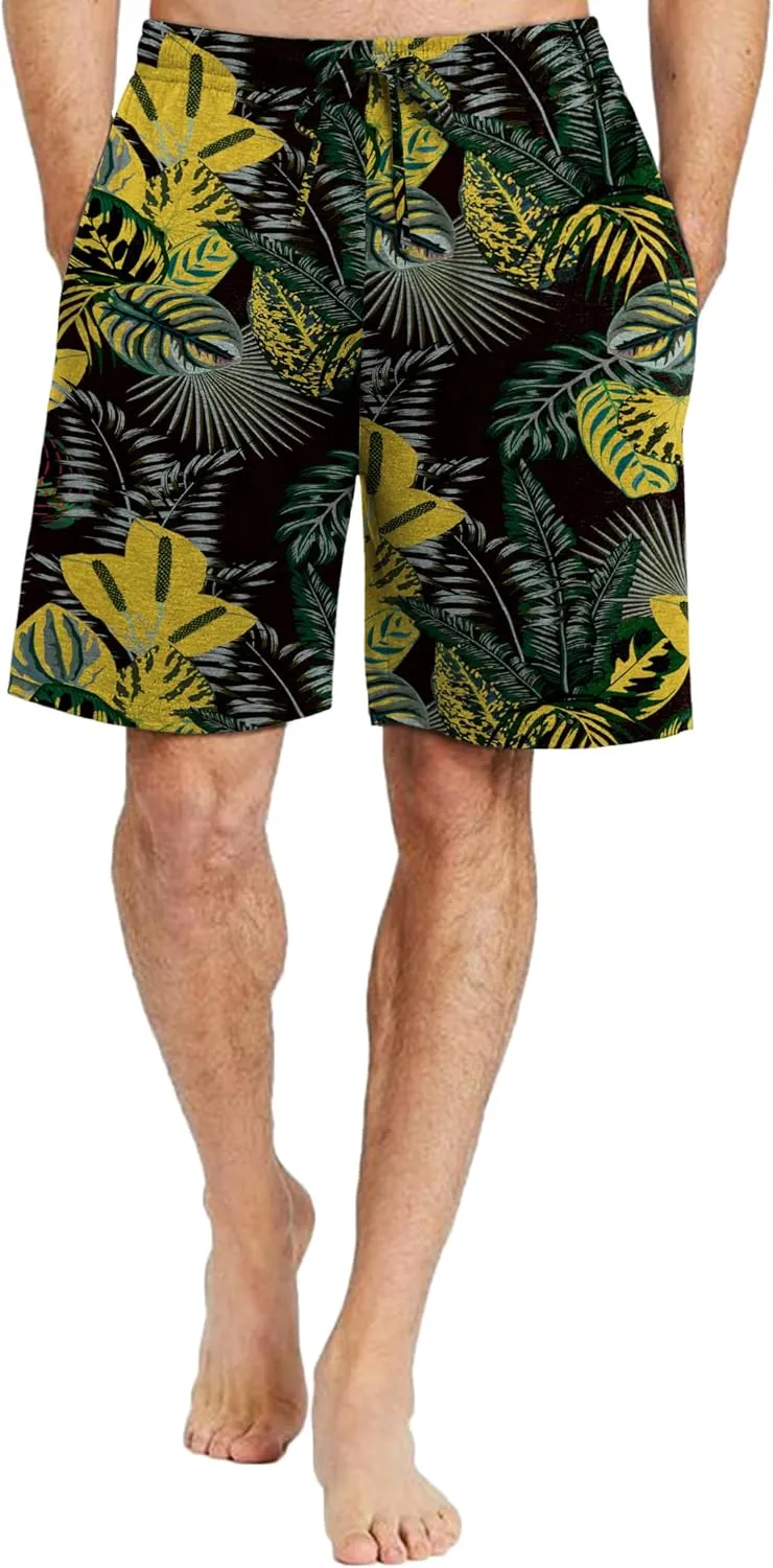 Ekouaer Men's Pajama Shorts Pj Bottoms Drawstring Casual Shorts with Pockets