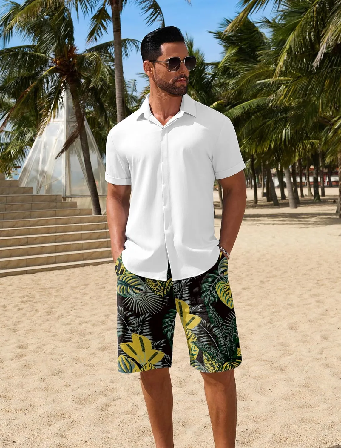 Ekouaer Men's Pajama Shorts Pj Bottoms Drawstring Casual Shorts with Pockets