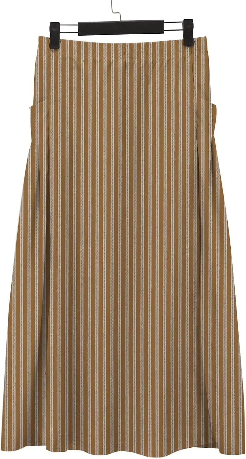 Flowy Long Summer Skirts Women Boho Floral Elastic High Waist Tiered Pleated Casual Beach Maxi Skirt