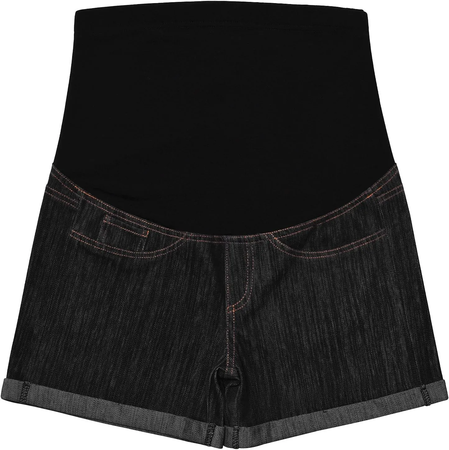 GINKANA Maternity Denim Shorts Cotton Lounge Over Bump Pregnancy Shorts Summer Linen Pants