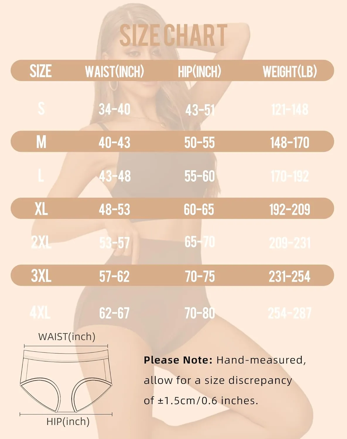 High Waisted Underwear for Women Seamless Stretch Full Coverage Briefs Womens Panties 5 Pack