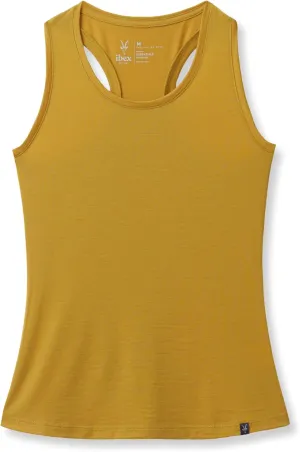 IBEX Merino Wool Racerback Tank Tops for Women | Lightweight & Soft Relaxed Fit Odor-Resistant Tops | Perfect for Layering, Gym or Everyday Wear | Cumin (X-Large)