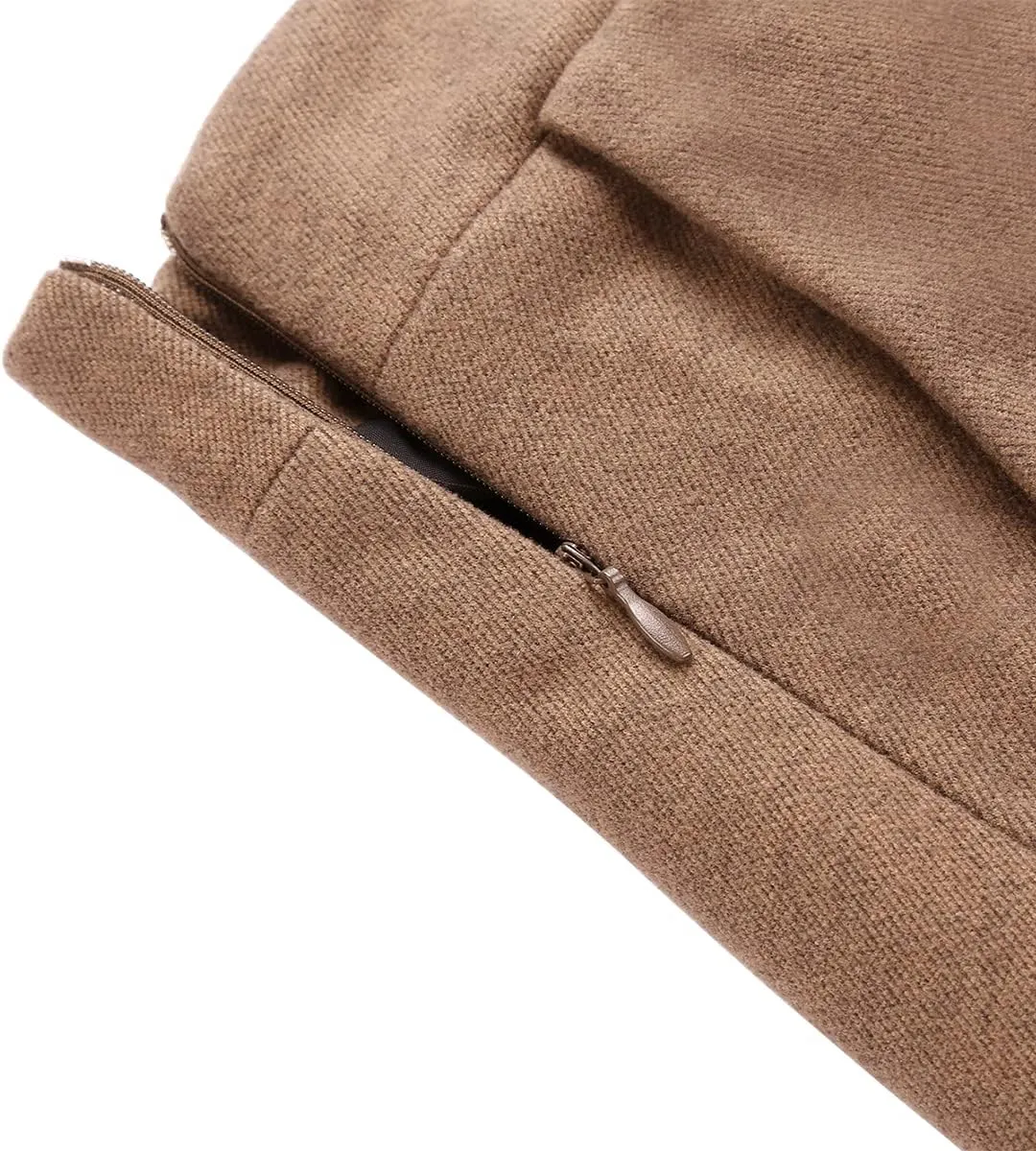 IDEALSANXUN Wool Skirts for Womens High Waist Aline Pleated Midi Skirts