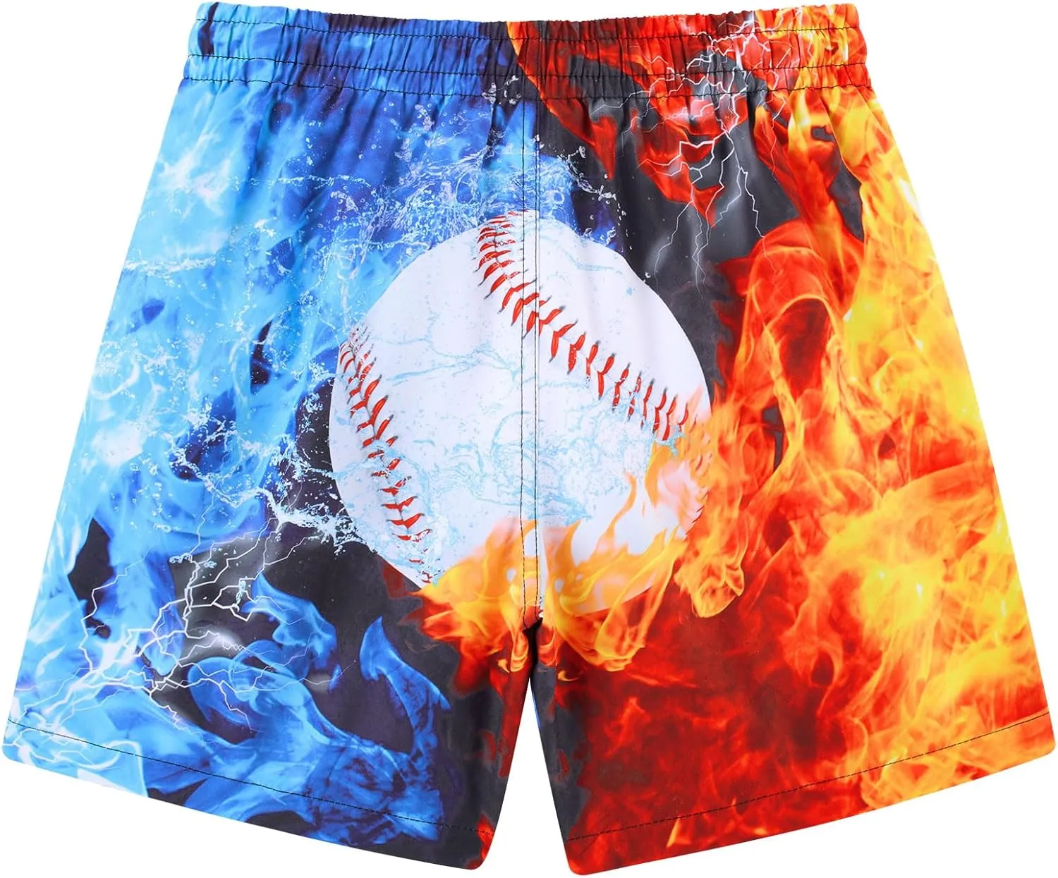 Idgreatim 5-16T Boys Swim Trunks with Compression Liner Summer Beach Quick Dry Swimsuit Bathing Suit