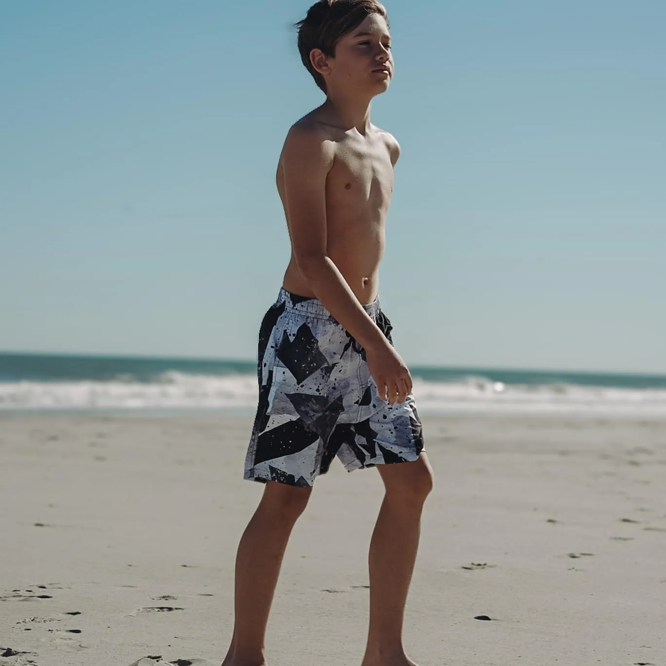 Idgreatim 5-16T Boys Swim Trunks with Compression Liner Summer Beach Quick Dry Swimsuit Bathing Suit