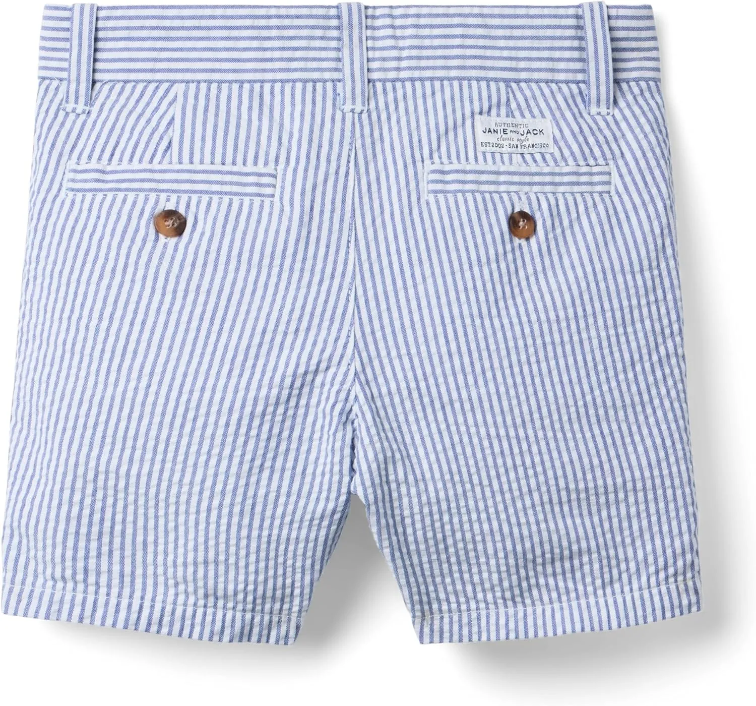 Janie and Jack Boys' Seersucker Flat Front Shorts (Toddler/Little Big Kid)