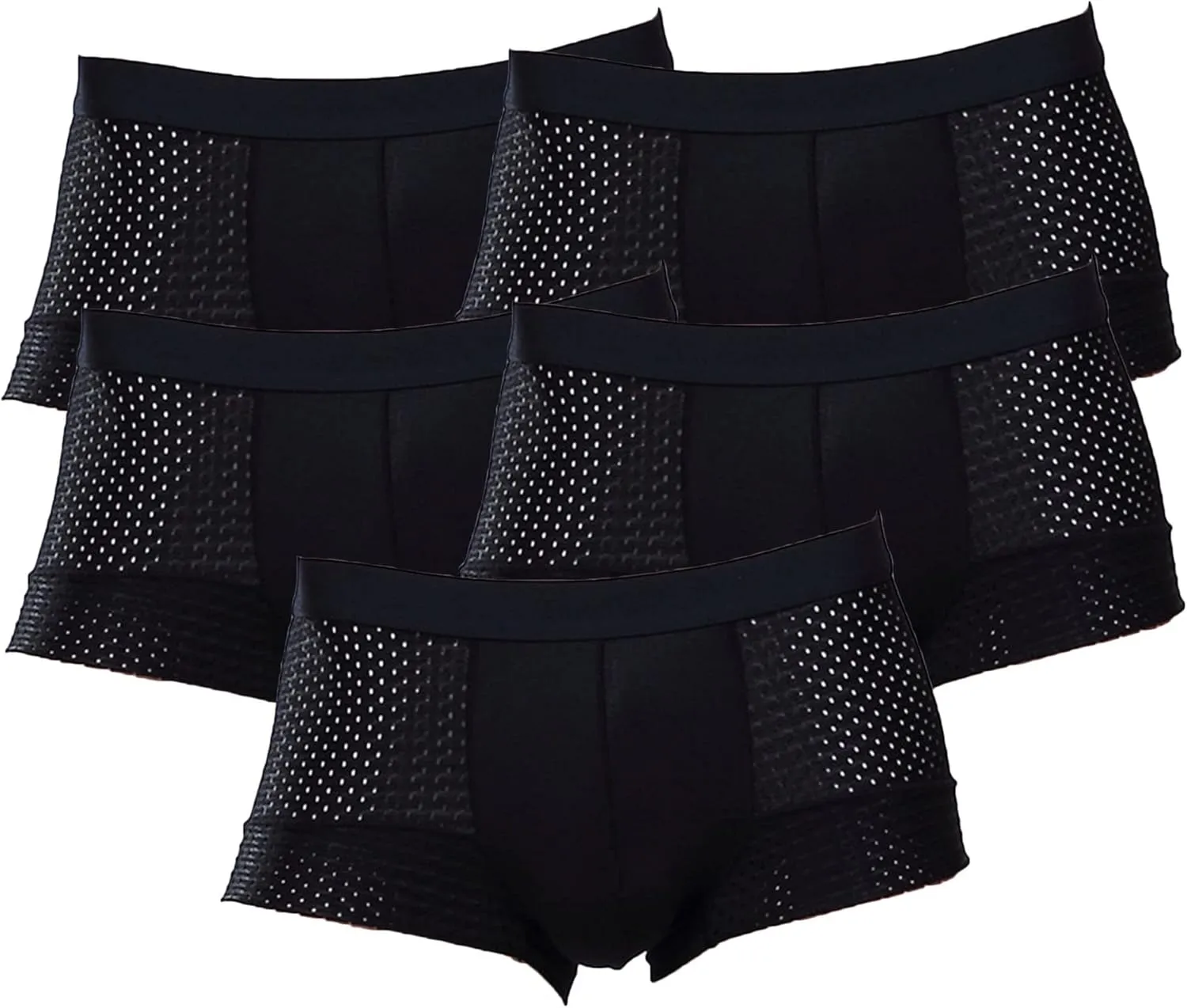 JEKE-DG Men Breathable Ice Silk Boxer Briefs U Convex Shorts Low Rise Underwear Mesh Sports Boxer Underpants