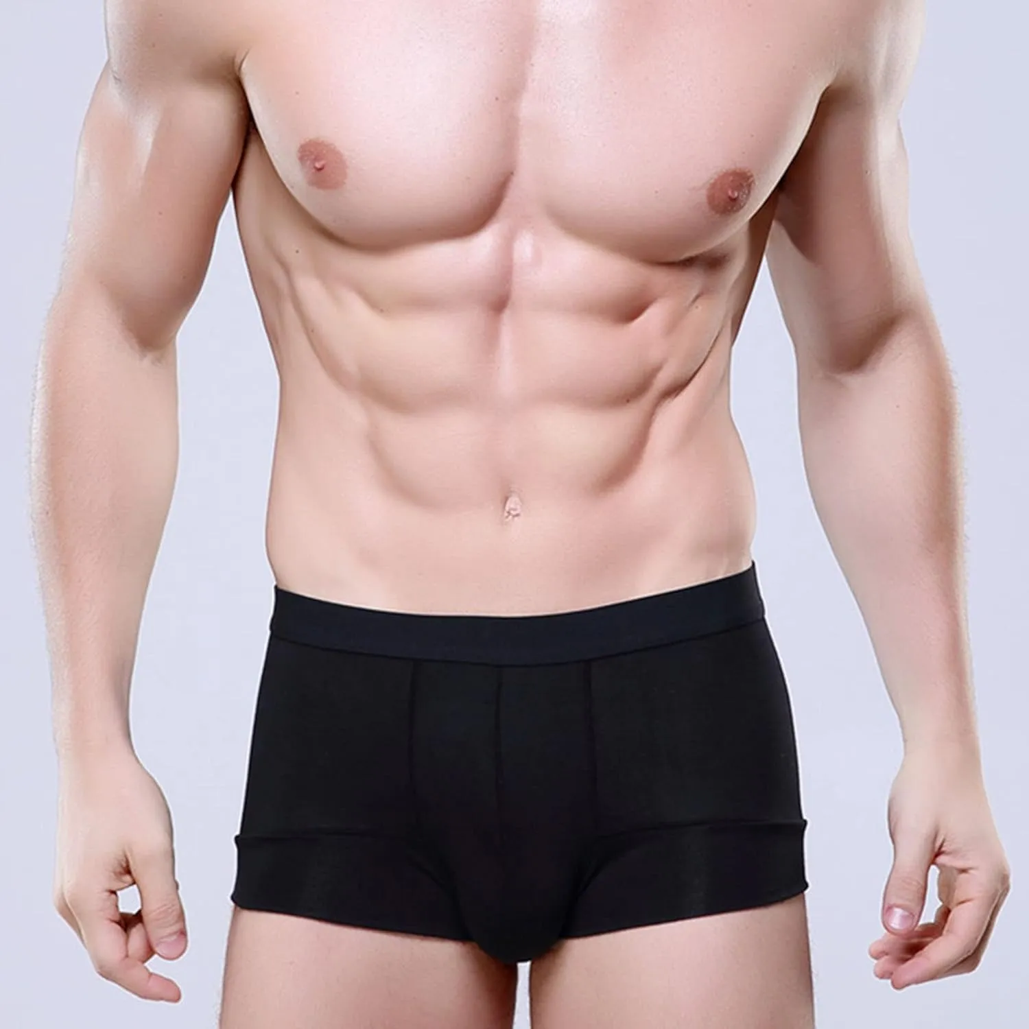 JEKE-DG Men Breathable Ice Silk Boxer Briefs U Convex Shorts Low Rise Underwear Mesh Sports Boxer Underpants