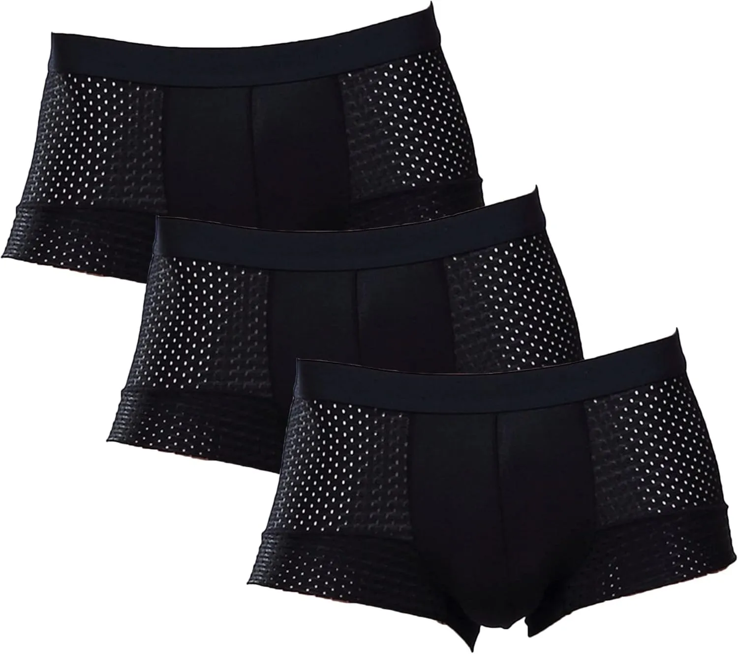 JEKE-DG Men Breathable Ice Silk Boxer Briefs U Convex Shorts Low Rise Underwear Mesh Sports Boxer Underpants