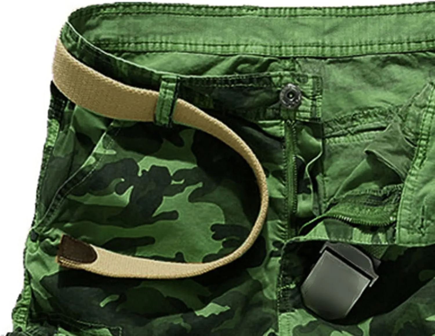 JEsilunmaMY Men's Multi Pocket Camo Cargo Shorts Relaxed Fit Outdoor Camouflage Shorts Casual Loose Cotton Military Shorts