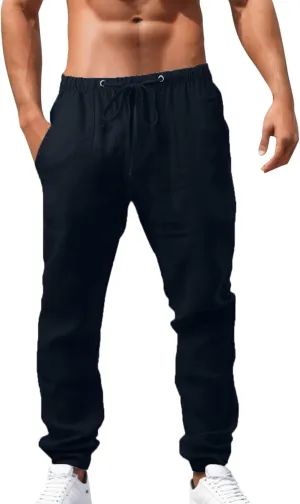 Joggers for Men Slim-Fit Joggers Sweatpant Training Sports Pull On Pant Comfort Soft Jogging Bottoms