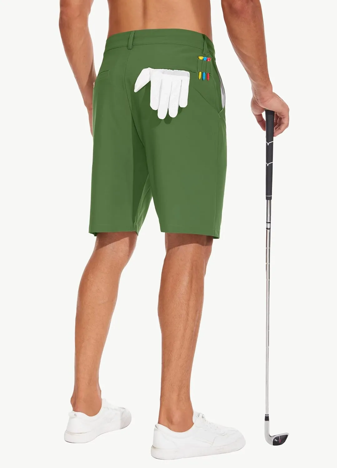 JWM Mens 7"/9" Stretch Golf Shorts - Lightweight Hybrid Casual Dress Work Flat Front Shorts with 5 Pockets Quick Dry UPF50