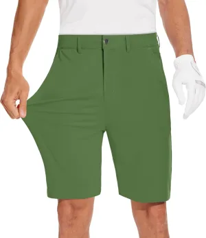 JWM Mens 7"/9" Stretch Golf Shorts - Lightweight Hybrid Casual Dress Work Flat Front Shorts with 5 Pockets Quick Dry UPF50