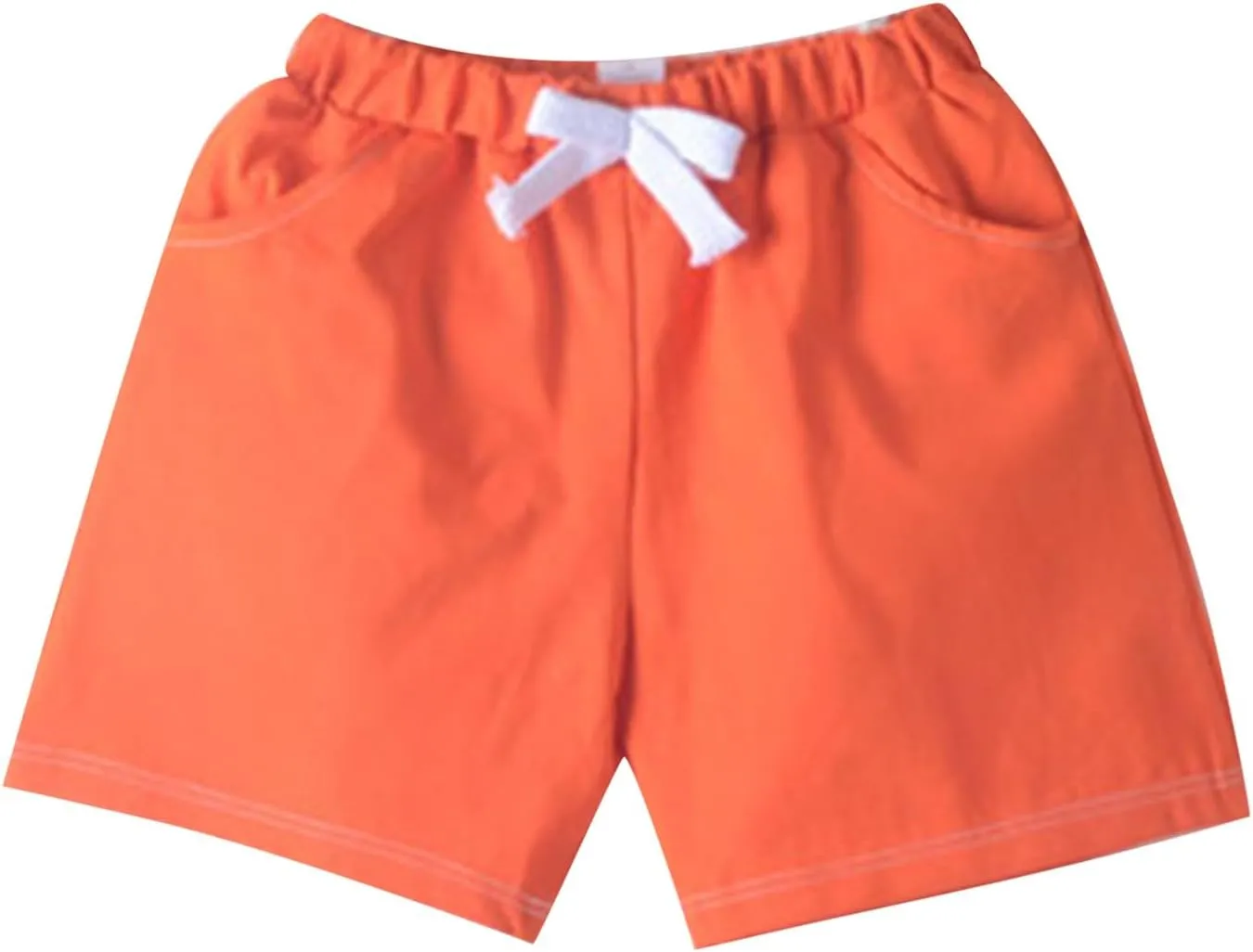 Kids Pull on Jogger Shorts Boys Girls Stretch Chino Shorts Summer Elastic Waist Drawstring Quick Dry Athletic Pants