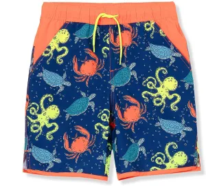 Lands' End Boys Slim Stretch Hydroliner Swim Trunks