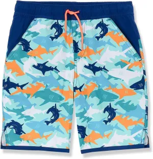 Lands' End Boys Slim Stretch Hydroliner Swim Trunks