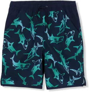 Lands' End Boys Slim Stretch Hydroliner Swim Trunks