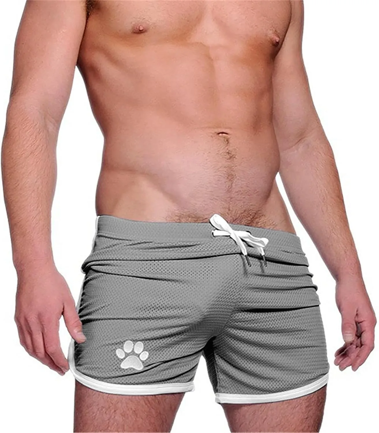 Lastesso Athletic Shorts for Men 5 Inch Inseam Lightweight Shorts Printing Drawstring Quick Dry Shorts Workout Running Jogger